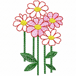 Flowers And Tree Embroidery Design 5 Flowers And Tree Embroidery Design 5